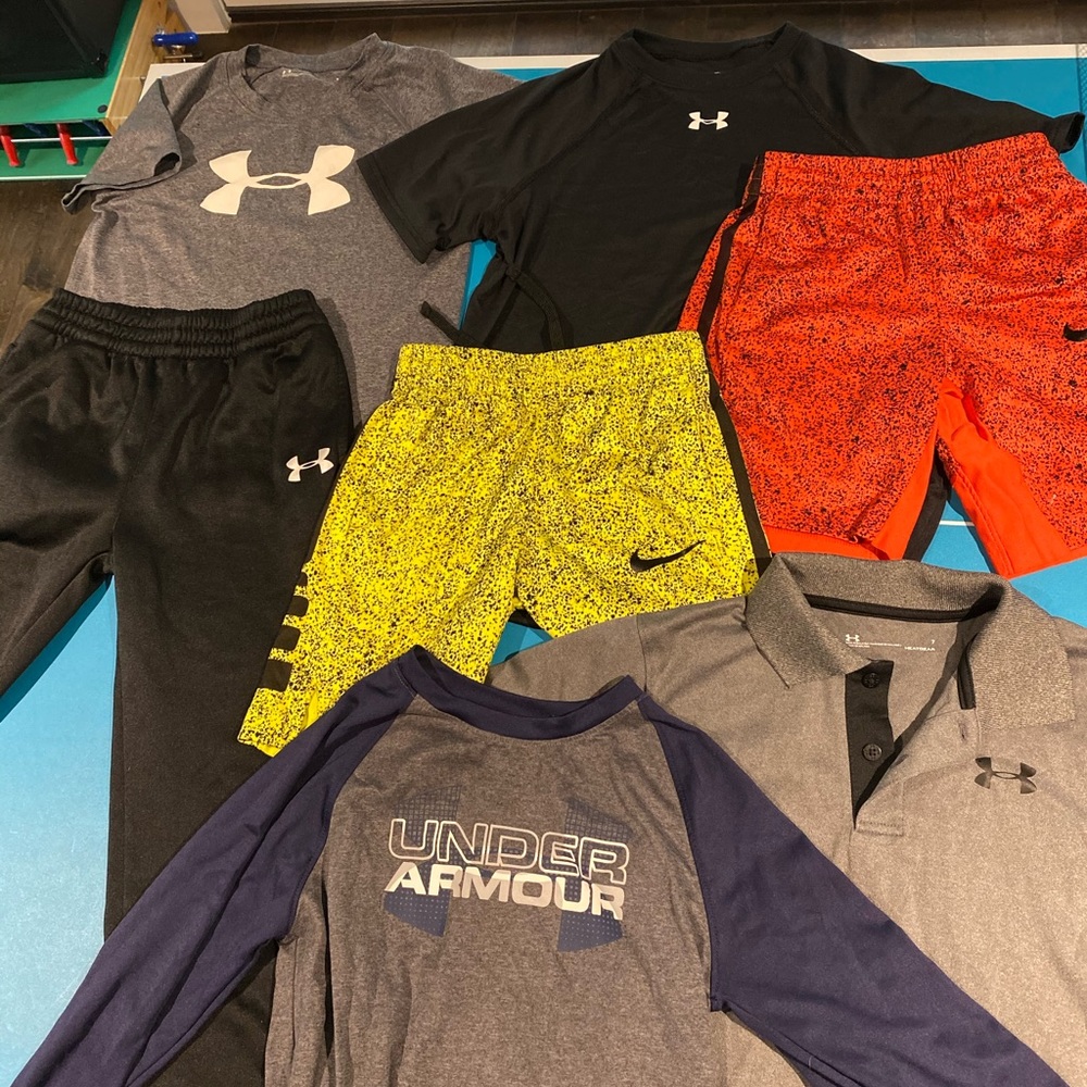 Boys size 7-Nike and Under Armour
